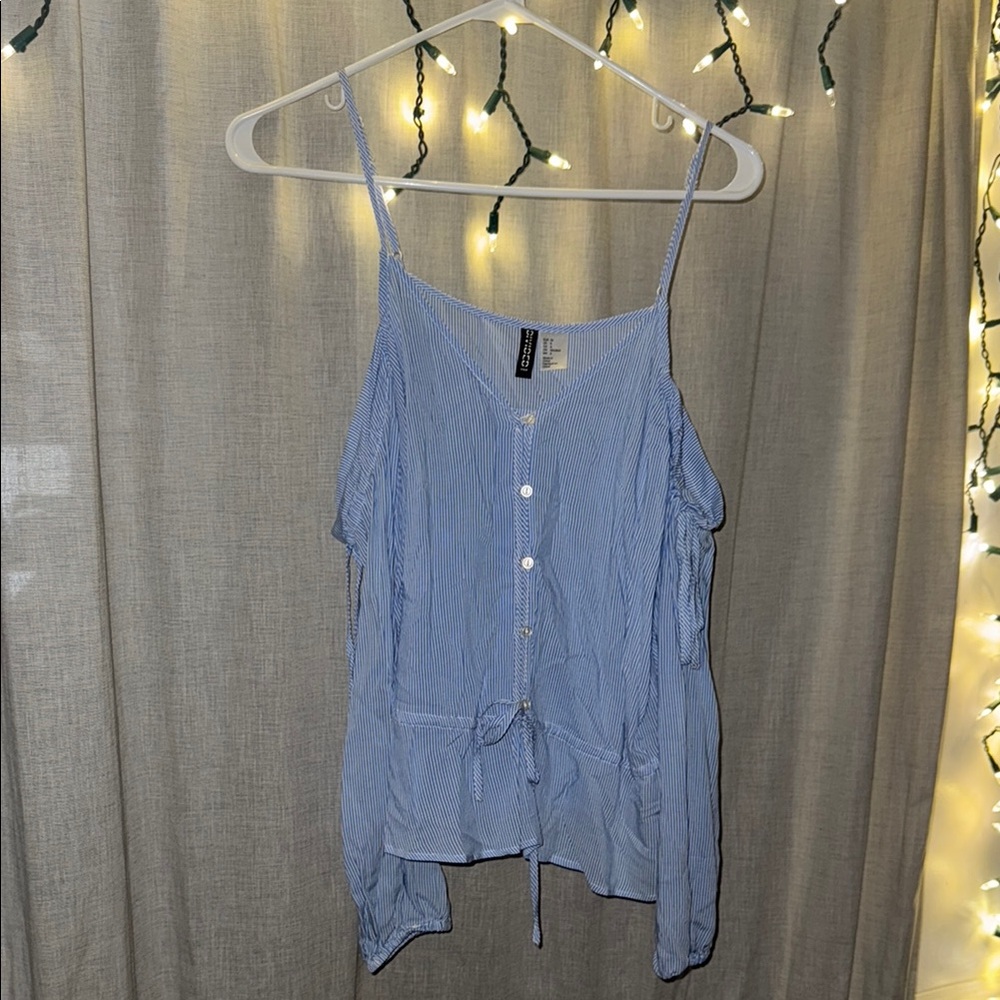 Blue Striped Women's Top